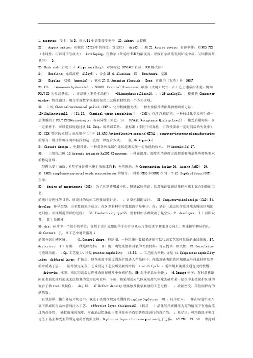 半导体专业术语