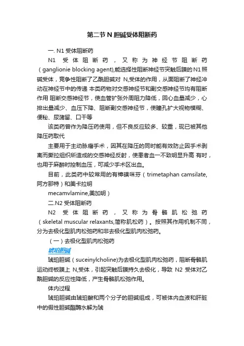 第二节N胆碱受体阻断药