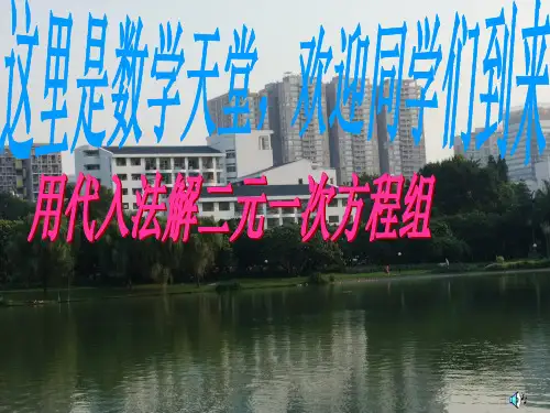 人教版七年级下册数学8.2：二元一次方程组的解法课件 (共22张PPT)
