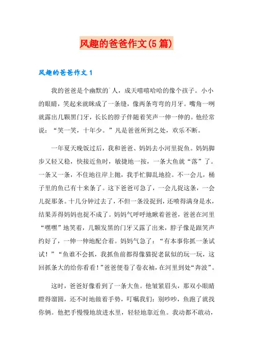 风趣的爸爸作文(5篇)