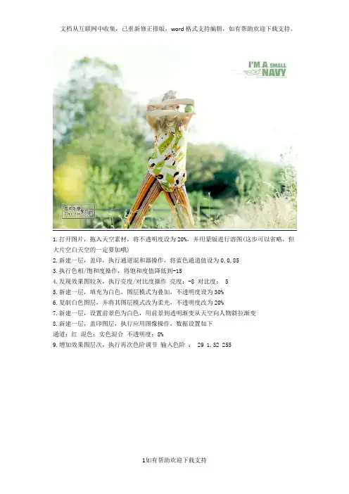 Photoshop照片调色实例