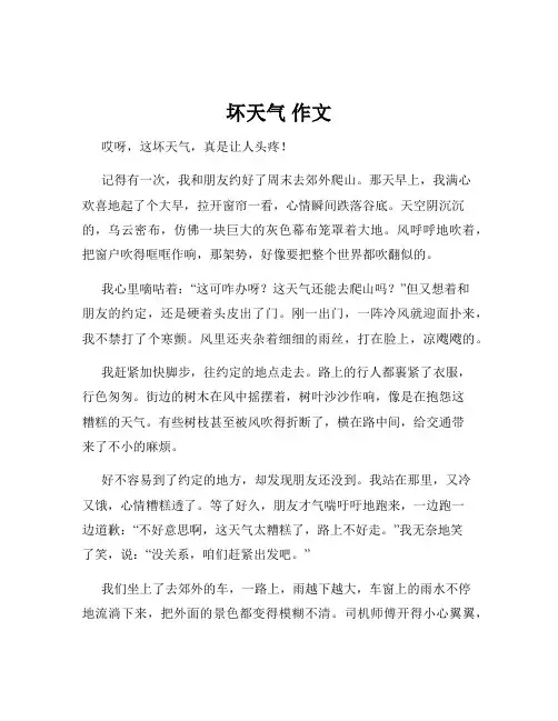 坏天气 作文