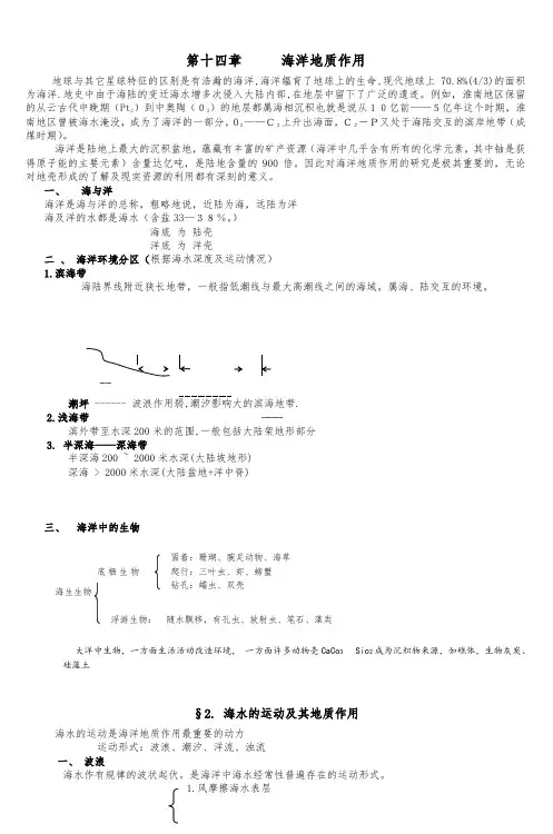 海洋地质作用