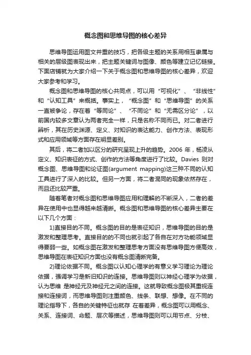 概念图和思维导图的核心差异
