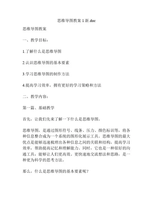 思维导图教案1新