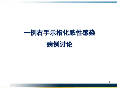一例右手示指化脓性感染PPT课件