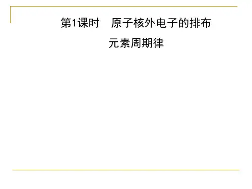 原子核外电子的排布 课件