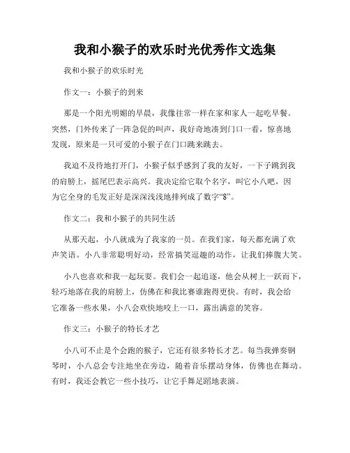 我和小猴子的欢乐时光优秀作文选集