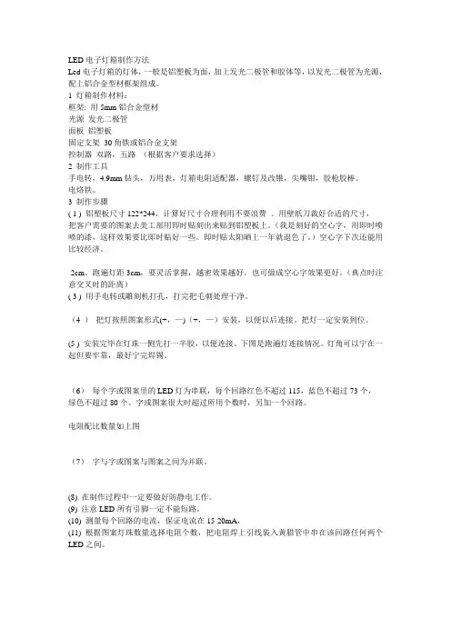 LED电子灯箱制作方法
