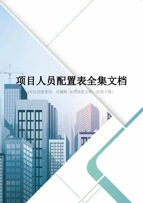 项目人员配置表全集文档
