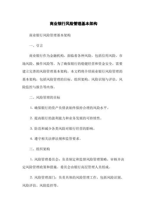 商业银行风险管理基本架构