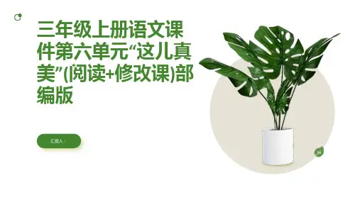 三年级上册语文课件第六单元这儿真美(阅读+修改课)部编版