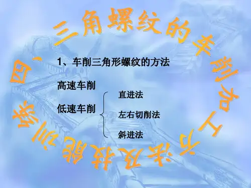 三角螺纹的车削加工方法及技能训练