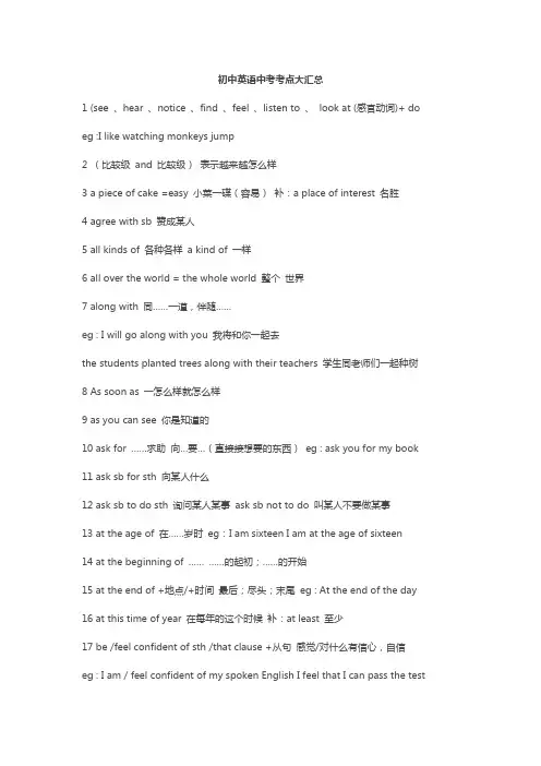 【初中英语】考点大汇总