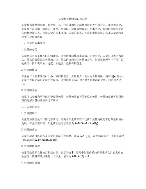矢量相关物理知识点总结