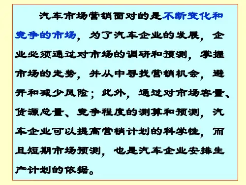 汽车营销市场调研与预测