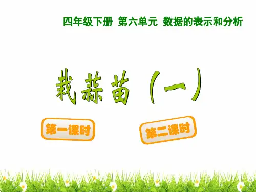最新北师大版小学四年级数学下册《栽蒜苗(一)》精品课件