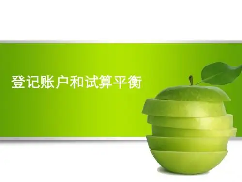登记账户和试算平衡