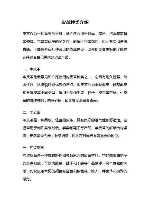 皮革种类介绍