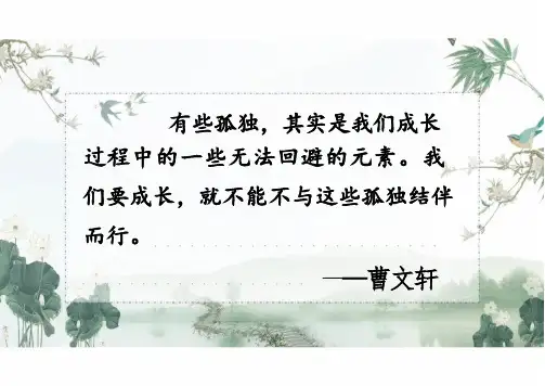 第17课《孤独之旅》课件(共36张)统编版语文九年级上册