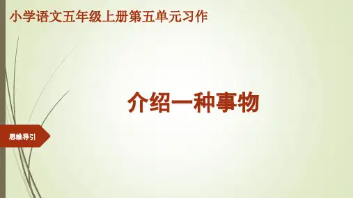 统编版语文五年级上册第五单元《习作：介绍一种事物》课件(共15张PPT)
