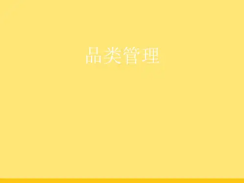 品类管理总结
