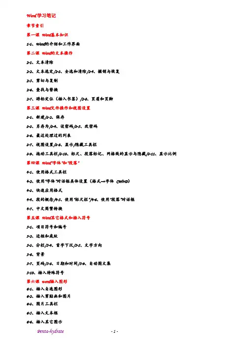 word2003学习笔记