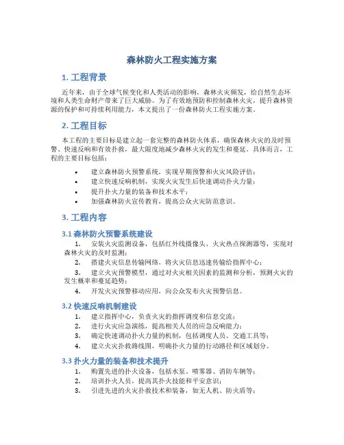 森林防火项目实施方案