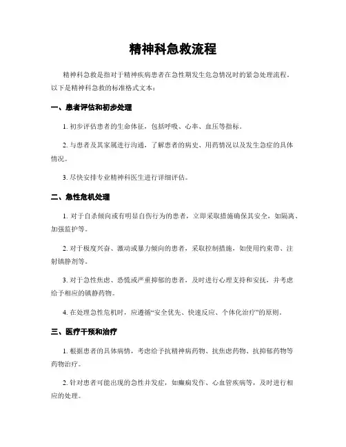 精神科急救流程