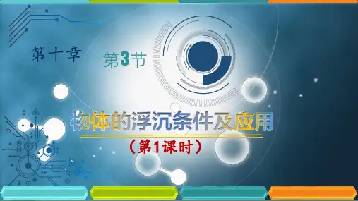 物体的浮沉条件及应用-八年级物理下册课件(人教版)