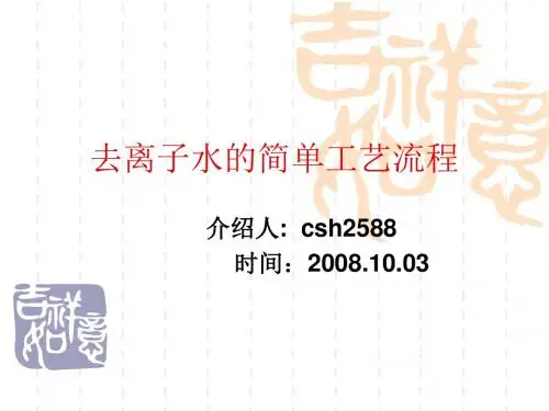 去离子水的简单生产工艺流程图