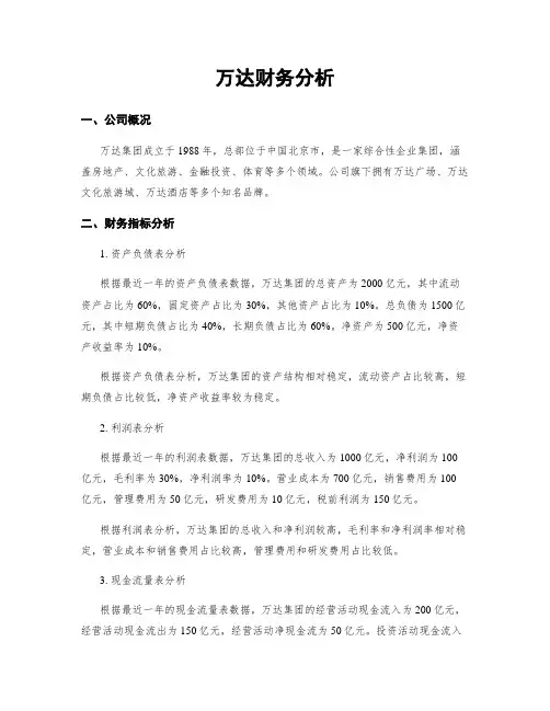 万达财务分析