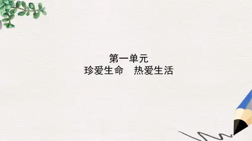 中考政治复习第一部分六上第一单元珍爱生命热爱生活课件