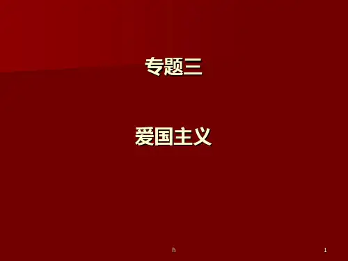 思想道德修养与法律基础专题三 爱国主义
