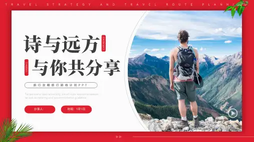 旅游攻略旅行路线计划PPT模板