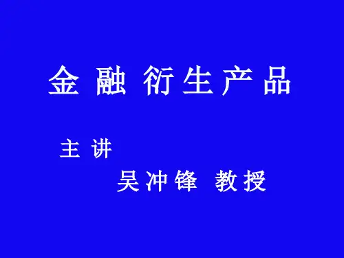 上海交大吴冲锋金融衍生产品08-1