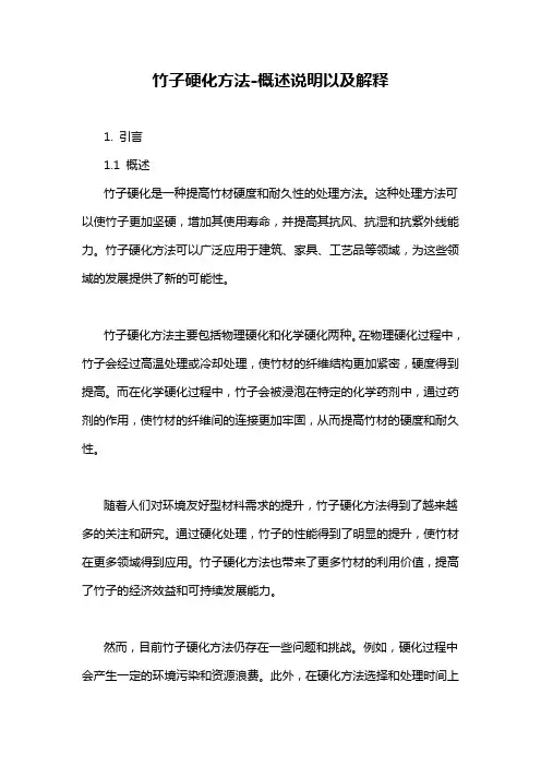 竹子硬化方法-概述说明以及解释