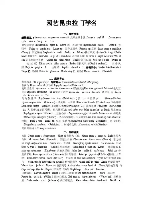 昆虫拉丁学名32011914