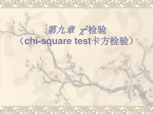 第九章卡方检验