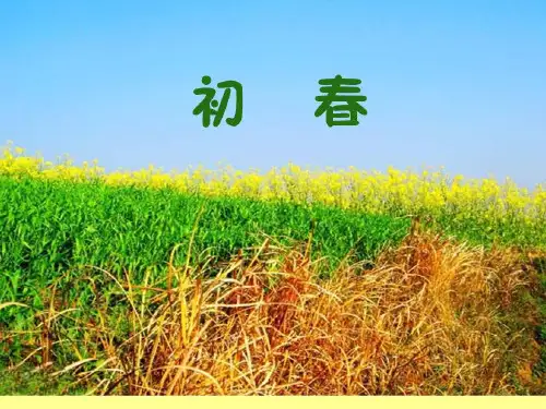 北师版七年级下册语文初春 课件 (2)