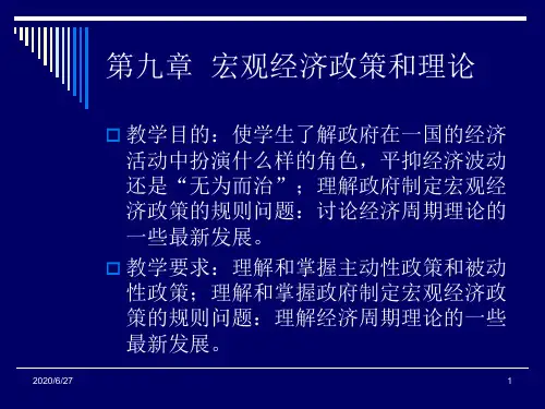 九章宏观经济政策和理论-精品