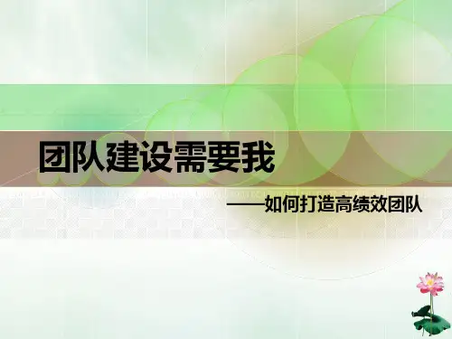 如何打造高绩效团队(PPT44页)