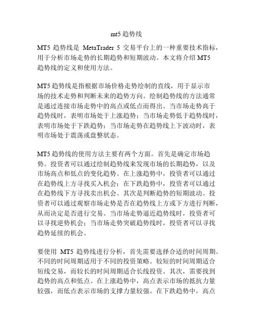 mt5趋势线