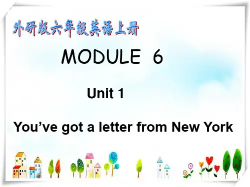 2024年外研版英语六年级上册M6U1-课件
