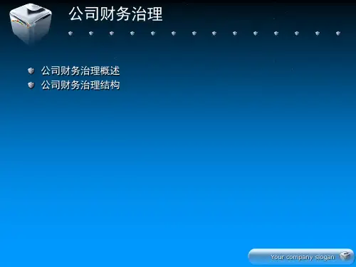 《公司财务治理》PPT课件