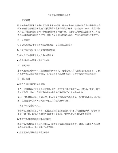 景区夜游可行性研究报告