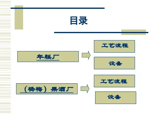 食品工厂的工艺流程及其设备