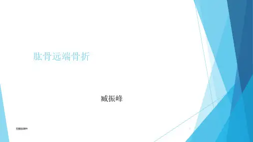 肱骨远端骨折ppt课件