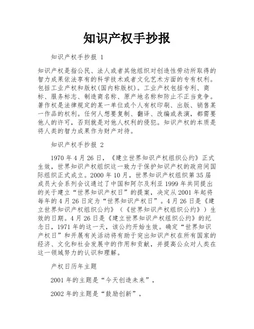 知识产权手抄报