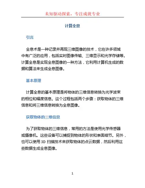 计算全息文档
